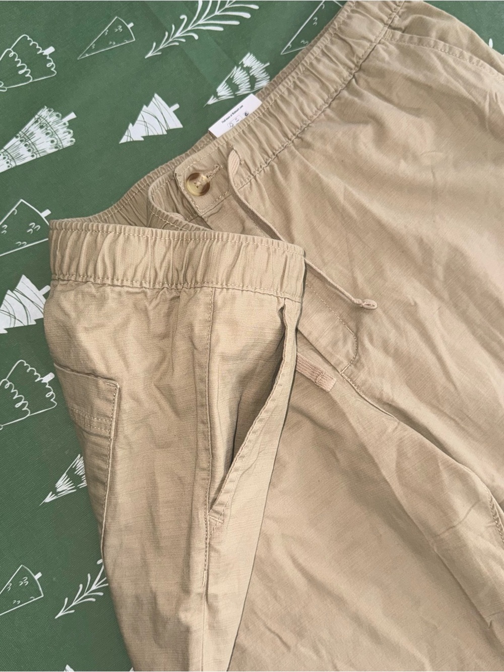 George Men’s Weekend Chino Pull-On Pants XL 40-42 Khaki Stretch Straight Leg - Picture 3 of 15
